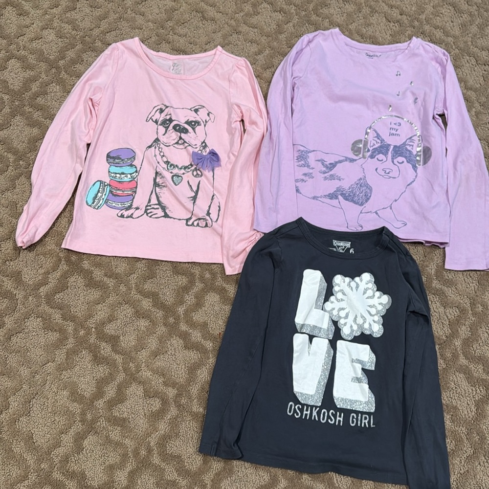 🌸Kids three long sl t-shirts